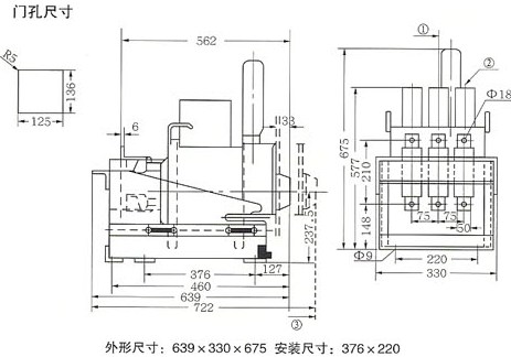 DW17C-630/800/1000/1250抽屉式断路器的接线