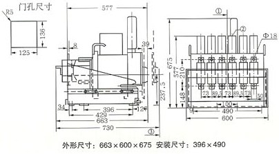 DW17C-2000/2500抽屉式断路器外形尺寸