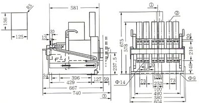  DW17C-2505抽屉式断路器外形尺寸