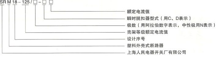 SRM18-125系列高分断小型断路器的型号及含义