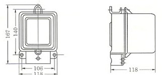 DD862型单相电能表的外形及安装尺寸
