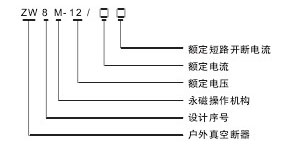 ZW8M-12真空断路器型号含义说明