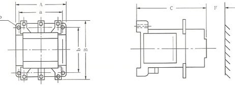 .SRC1系列交流接触器三极的外型