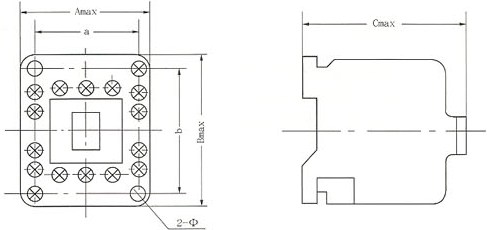 CJX5系列交流接触器的外型及安装尺寸