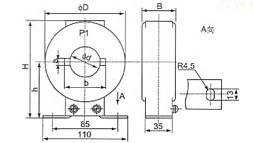 LMZ(J)-0.5(5-600/5)的外型及安装示意