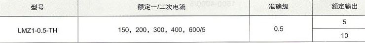 LMZ1-0.5-TM户外电流互感器的技术参数